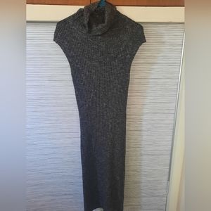 Cowl neck sweater dress